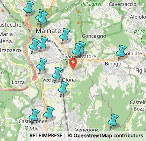 Mappa Via Adua, 21040 Vedano Olona VA, Italia (2.276)
