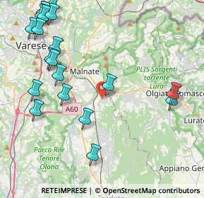 Mappa Via Adua, 21040 Vedano Olona VA, Italia (5.3665)