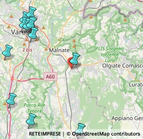 Mappa Via Adua, 21040 Vedano Olona VA, Italia (6.495)