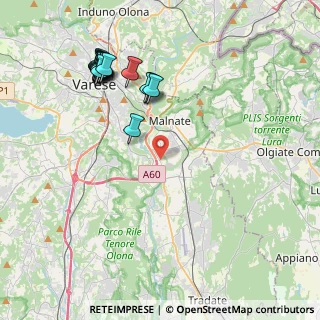 Mappa Via Fontanelle, 21040 Vedano Olona VA, Italia (4.65941)