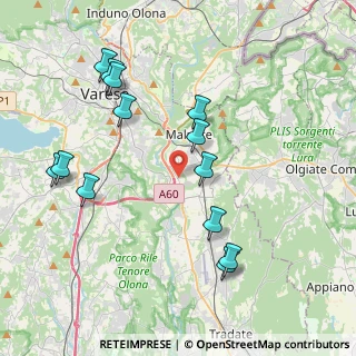 Mappa Via Fontanelle, 21040 Vedano Olona VA, Italia (4.28692)