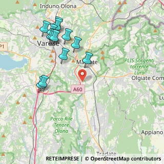 Mappa Via Fontanelle, 21040 Vedano Olona VA, Italia (4.54077)