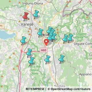 Mappa Via Fontanelle, 21040 Vedano Olona VA, Italia (3.41)
