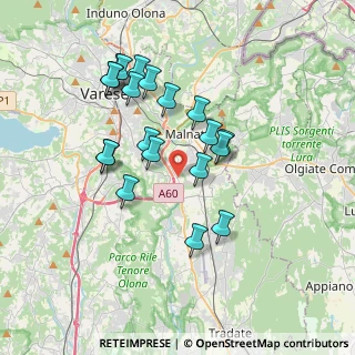 Mappa Via Fontanelle, 21040 Vedano Olona VA, Italia (3.3455)