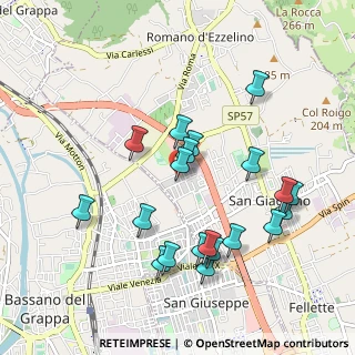 Mappa Via Guglielmo Marconi, 36060 Romano D'ezzelino VI, Italia (0.963)