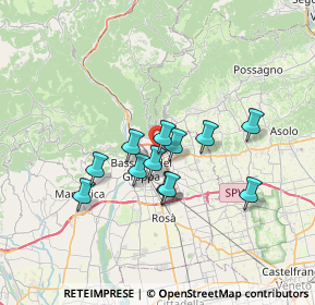 Mappa Via Guglielmo Marconi, 36060 Romano D'ezzelino VI, Italia (5.23583)