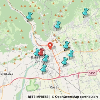 Mappa Via Guglielmo Marconi, 36060 Romano D'ezzelino VI, Italia (3.82273)