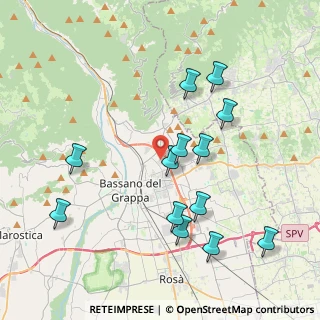 Mappa Via Guglielmo Marconi, 36060 Romano D'ezzelino VI, Italia (4.08538)