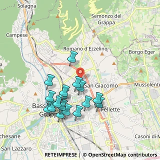 Mappa Via Guglielmo Marconi, 36060 Romano D'ezzelino VI, Italia (1.84941)