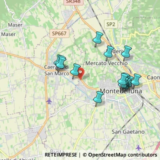 Mappa Via Achille Grandi, 31044 Montebelluna TV, Italia (1.924)