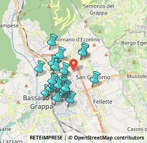 Mappa Via Alessandro Volta, 36060 Romano D'ezzelino VI, Italia (1.4265)