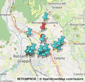 Mappa Via Alessandro Volta, 36060 Romano D'ezzelino VI, Italia (1.478)