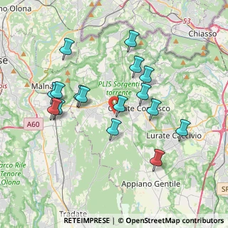 Mappa Via Madonnina, 22070 Beregazzo con Figliaro CO, Italia (3.6125)