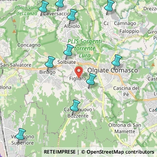 Mappa Via Madonnina, 22070 Beregazzo con Figliaro CO, Italia (2.89091)