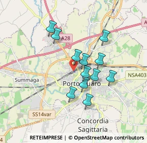 Mappa Via A. Diaz, 30026 Portogruaro VE, Italia (1.40417)