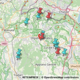 Mappa Via Giovanni Segantini, 22077 Olgiate Comasco CO, Italia (4.12917)
