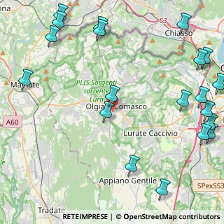 Mappa Via Giovanni Segantini, 22077 Olgiate Comasco CO, Italia (6.305)