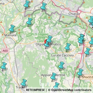 Mappa Via Giovanni Segantini, 22077 Olgiate Comasco CO, Italia (6.4545)