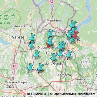 Mappa Via Giovanni Segantini, 22077 Olgiate Comasco CO, Italia (6.7145)