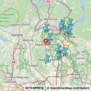 Mappa Via Giovanni Segantini, 22077 Olgiate Comasco CO, Italia (7.02091)
