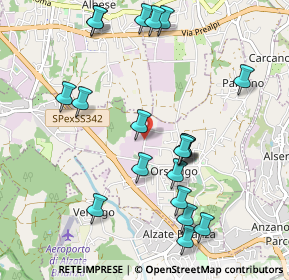 Mappa Via Caio Plinio, 22030 Orsenigo CO, Italia (1.076)