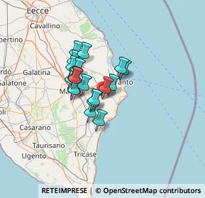 Mappa Via Giuseppina Scarciglia, 73027 Minervino di Lecce LE, Italia (9.458)