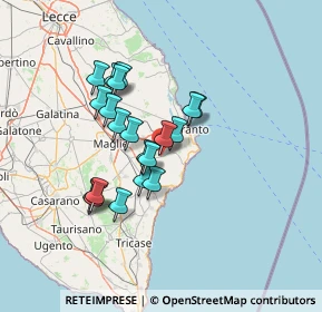 Mappa Via Giuseppina Scarciglia, 73027 Minervino di Lecce LE, Italia (11.911)