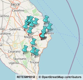 Mappa Via Giuseppina Scarciglia, 73027 Minervino di Lecce LE, Italia (11.92882)