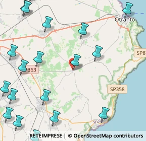 Mappa SP56, 73027 Minervino di Lecce LE, Italia (6.86158)