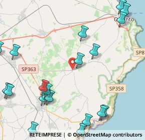 Mappa SP56, 73027 Minervino di Lecce LE, Italia (6.369)