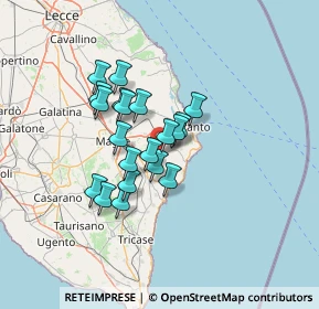 Mappa Via Giuggianello, 73027 Minervino di Lecce LE, Italia (10.8475)