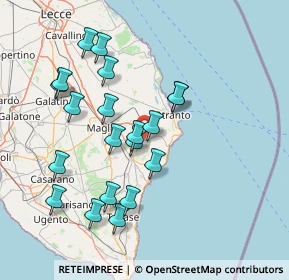 Mappa Via Giuggianello, 73027 Minervino di Lecce LE, Italia (15.9845)