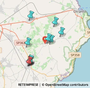 Mappa Via Giuggianello, 73027 Minervino di Lecce LE, Italia (3.85364)