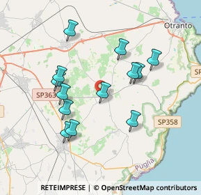 Mappa Via Giuggianello, 73027 Minervino di Lecce LE, Italia (3.70462)