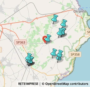 Mappa Via Giuggianello, 73027 Minervino di Lecce LE, Italia (4.008)