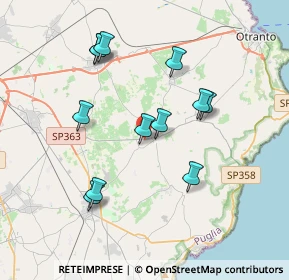 Mappa Via Giuggianello, 73027 Minervino di Lecce LE, Italia (3.82)