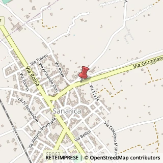 Mappa Via Vittorio Veneto, 24, 73030 Sanarica, Lecce (Puglia)