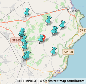 Mappa 73027 Minervino di Lecce LE, Italia (3.84308)