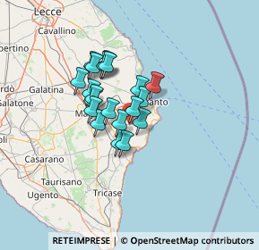 Mappa Via San Giuseppe, 73027 Minervino di Lecce LE, Italia (9.73)