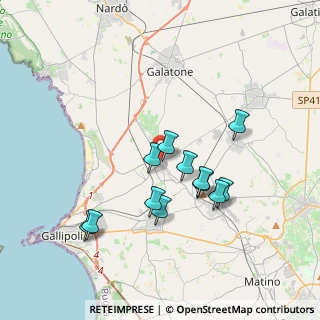 Mappa Via Collina, 73017 Sannicola LE, Italia (3.57833)