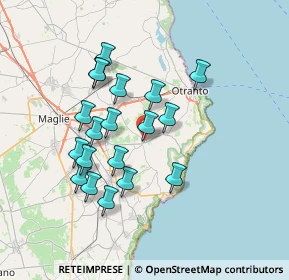 Mappa Via Piave, 73027 Minervino di Lecce LE, Italia (6.99421)