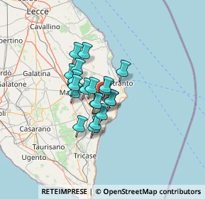 Mappa Via Piave, 73027 Minervino di Lecce LE, Italia (8.6975)