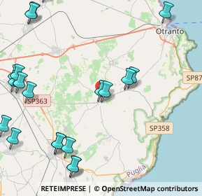 Mappa Via Piave, 73027 Minervino di Lecce LE, Italia (6.2955)