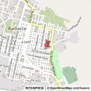 Mappa Via Etnea, 1, 95040 Ramacca, Catania (Sicilia)