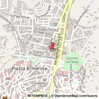 Mappa Via Monsignor Palermo, 2, 94015 Piazza Armerina, Enna (Sicilia)