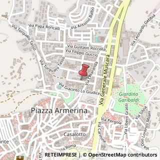 Mappa Via Monsignor Sebastiano Rosso, 40, 94015 Piazza Armerina, Enna (Sicilia)