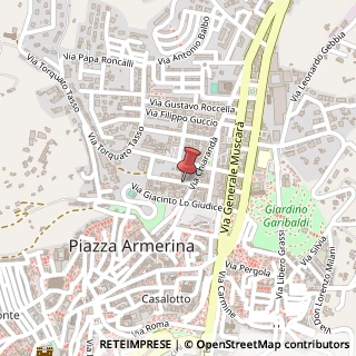 Mappa Via Monsignor Palermo, 36, 94015 Piazza Armerina, Enna (Sicilia)