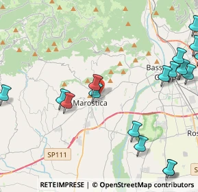 Mappa Via G. P. Matteazzi, 36063 Marostica VI, Italia (6.0915)