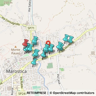 Mappa Via G. P. Matteazzi, 36063 Marostica VI, Italia (0.3515)
