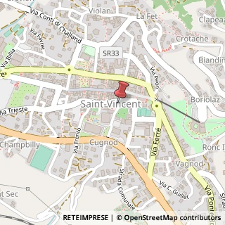 Mappa Via A. Vuillerminaz, 1, 11027 Saint-Vincent, Aosta (Valle d'Aosta)
